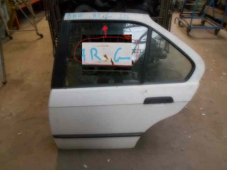 Porte AR Gauche
BMW Serie-3 (E36) 325
An depuis 1994

Voir enfoncement sur photo
Vendu nue
Frais de Port sur devis