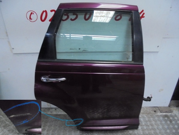 Porte AR Droit
CHRYSLER PT-Cruiser
An 09.2000 - 12.2005

Un léger enfoncement

Vendue nue
Frais de Port sur devis