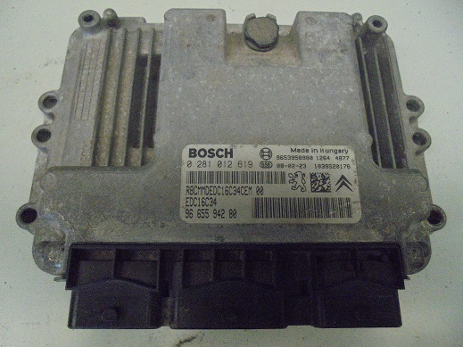 Calculateur 
CITROEN Berlingo 1.6 HDI 
An 2007 

Bosch 0281 012 619 
96 655 942 80 
