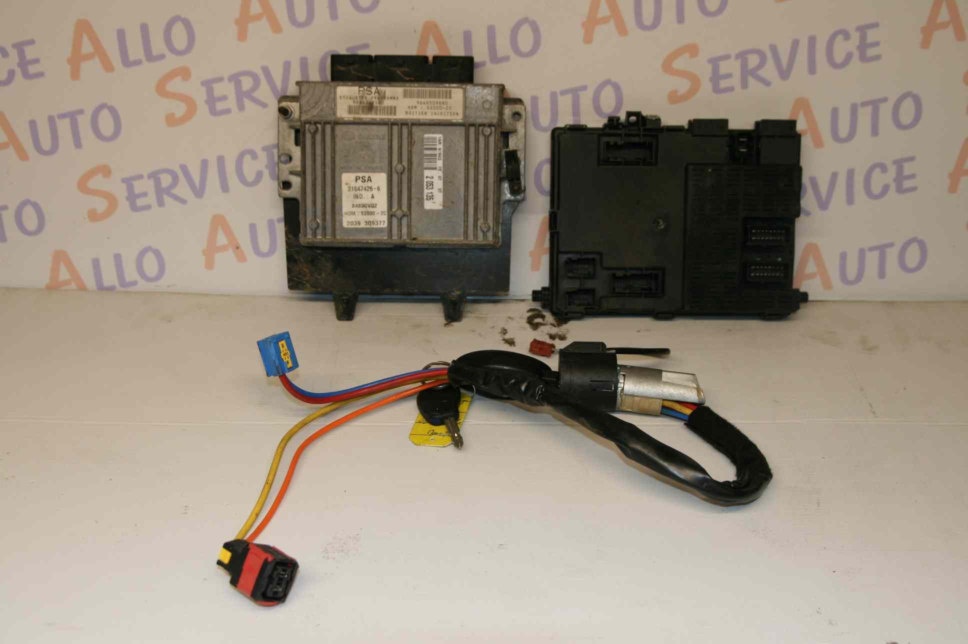 Kit de demarrage 
citroen xsara 2
comprenant :
1 clef telecommande + 1 clef simple
1 transpondeur de clef
1 calculateur SAGEM 9646243580
1 BSI VALEO : 73004512/9646022780

