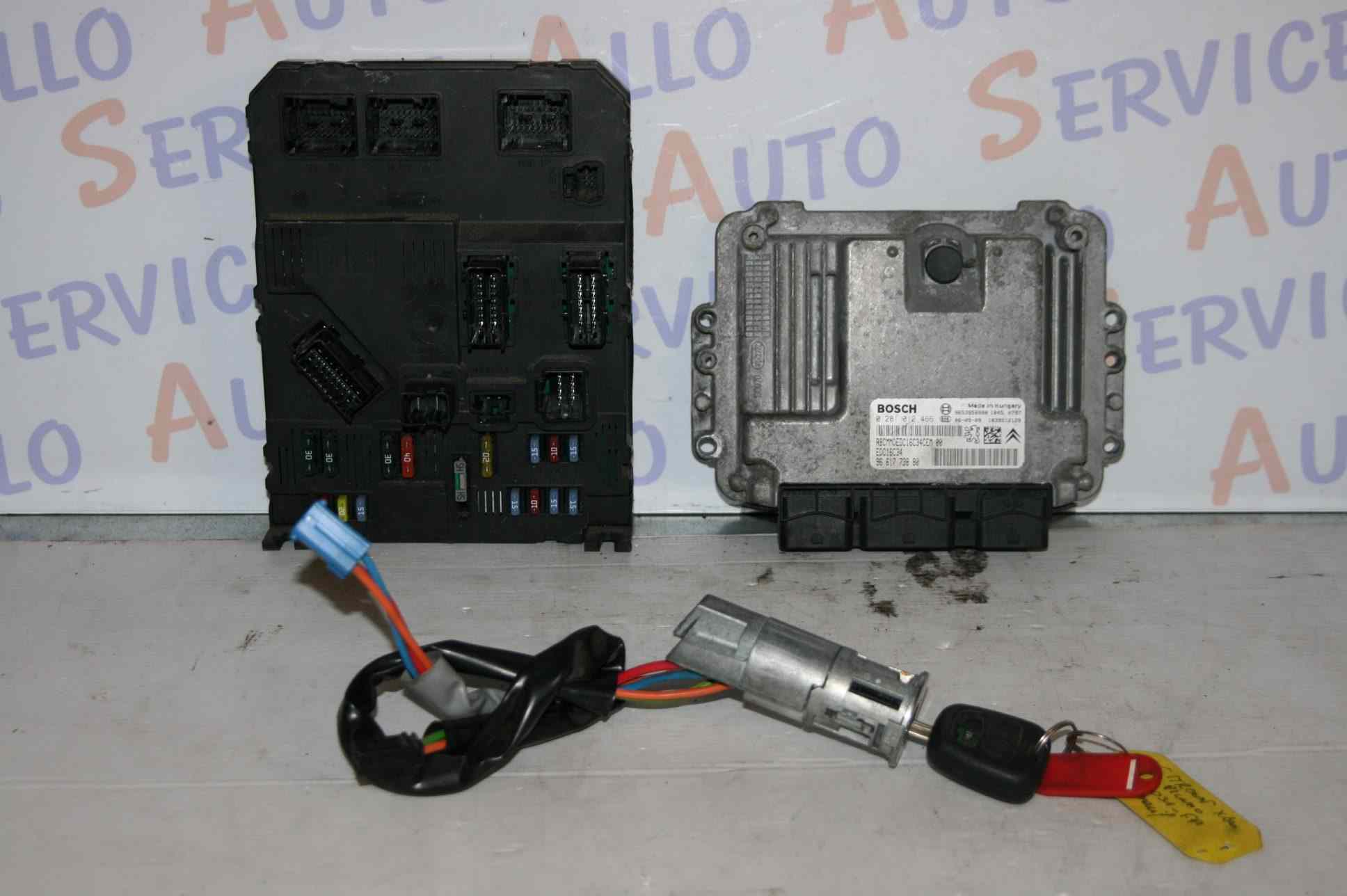 Kit de demarrage 
CITROEN XSARA PICASSO 5P 
1999-12->2010-12
contenant :
- 1 neiman + 1 clef
- 1 calculateur BOSCH 0281012466 / EDC16C34 / 9661773880
- 1 BSI SIEMENS S118085220 / 9657999780

