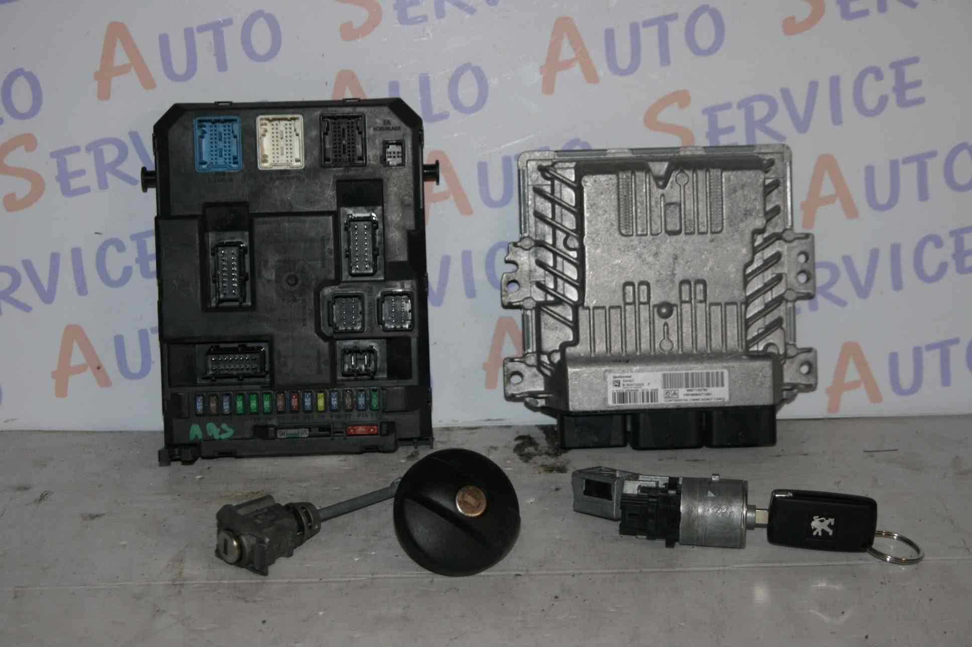 Kit de demarrage 
PEUGEOT 207 CC 2P 
2007-03->2015-06
contenant
- 1 neiman + 1 clef
- 1 barillet de porte Gauche
- 1 bouchon de réservoir
- 1 calculateur continental 9667155780
- 1 BSI VALEO 9674016680  X01

