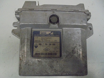 Calculateur 
RENAULT Clio 2 - 1.9 D
An 03.1998 - 06.2001 

LUCAS 
Hom 7700104956 
7700111205 
R04080009E